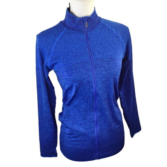 Stella Elyse Jackets & Blazers - Stella Elyse Active Athletic Jacket Royal Blue Lightweight M/L Full Zip Stretch